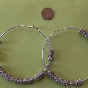 Elegant Silver Hoop Earrings